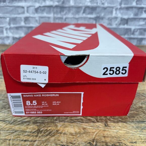 Nike Roshe Run Violet Frost Pure Platinum Running Shoes 511882-553 Womens Sz 8.5 - Picture 6 of 6